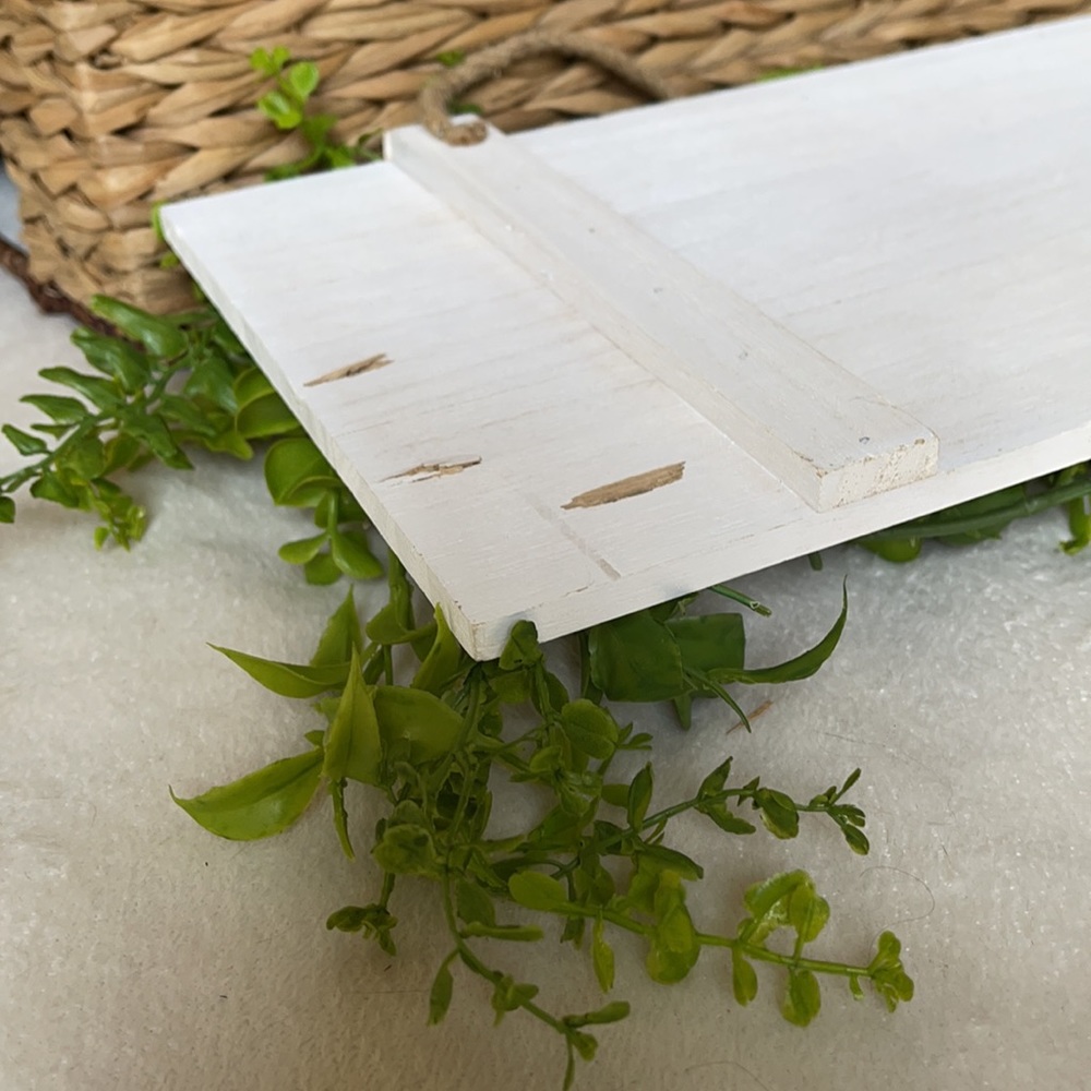 Farmhouse Whitewash Leaves Welcome Sign - Picture 7 of 8